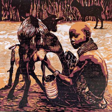 Original Expressionism Culture Printmaking by tosin oyeniyi