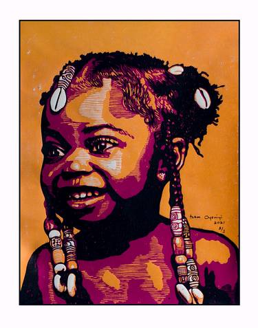 Original Children Printmaking by tosin oyeniyi