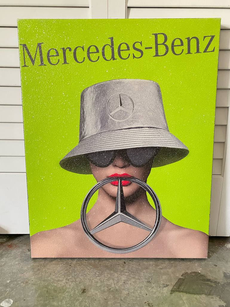 Original Art Deco Car Mixed Media by Katsiaryna Pratasenia