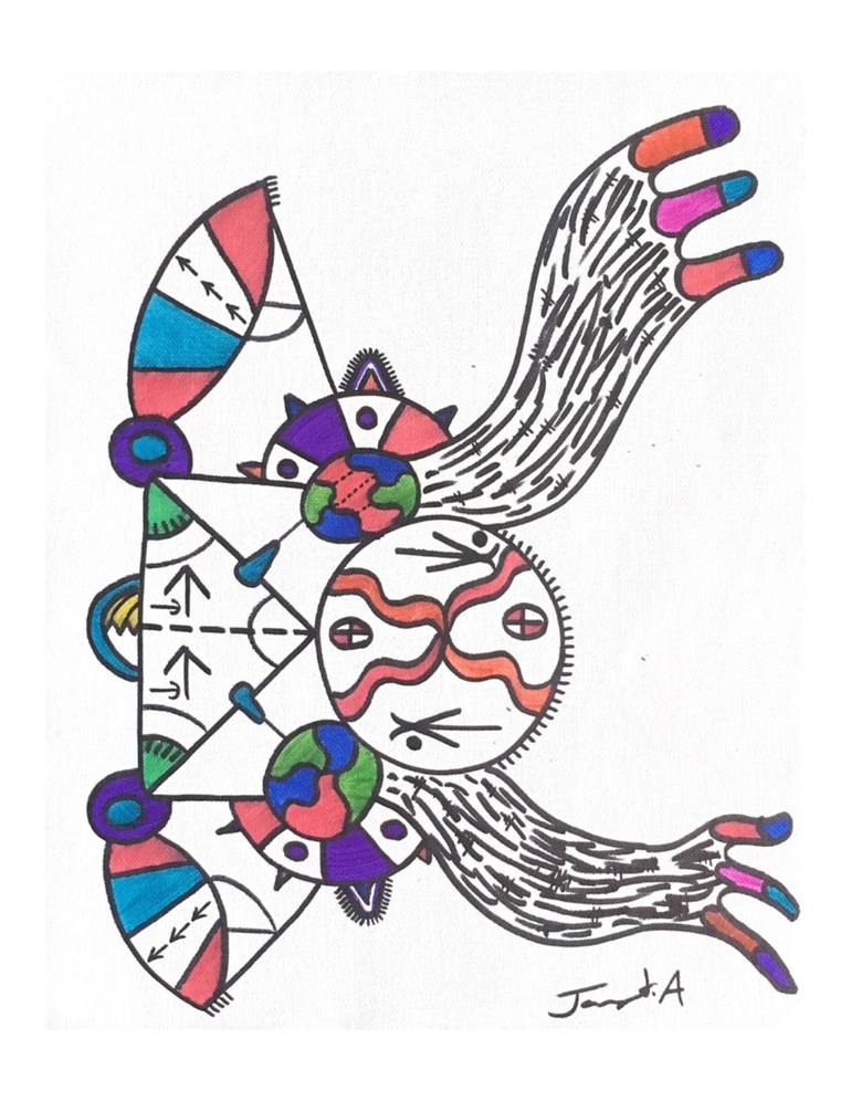 Original Abstract Patterns Drawing by Jayant Avva