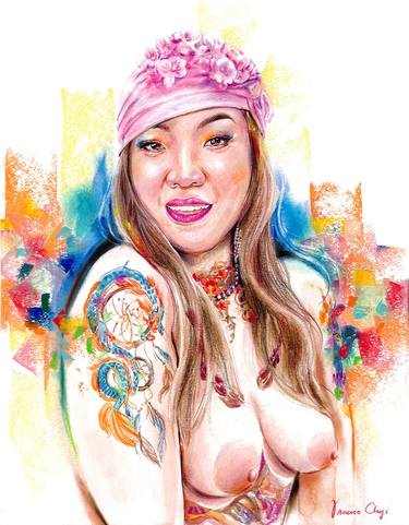 Original Nude Painting by Vanessa Chyi