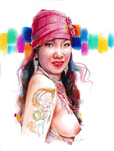 Original Portrait Painting by Vanessa Chyi