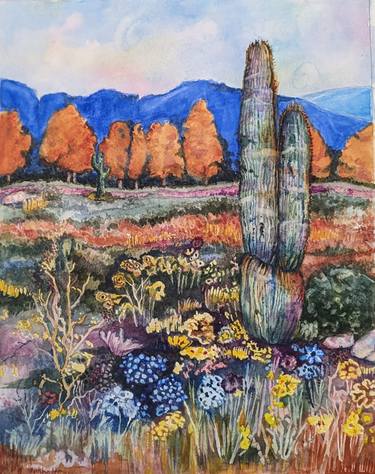 Original Expressionism Landscape Paintings by Linda Buckbinder