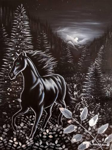 Original Figurative Horse Paintings by Jessie Poitras