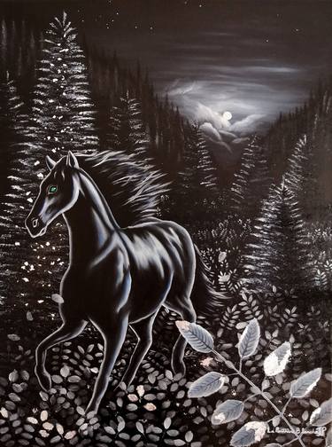 Print of Figurative Horse Paintings by Jessie Poitras