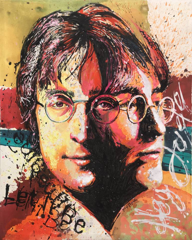 John Lennon Painting by Erick Nogueda | Saatchi Art