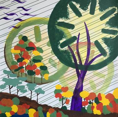 Print of Expressionism Tree Paintings by Don Ellis