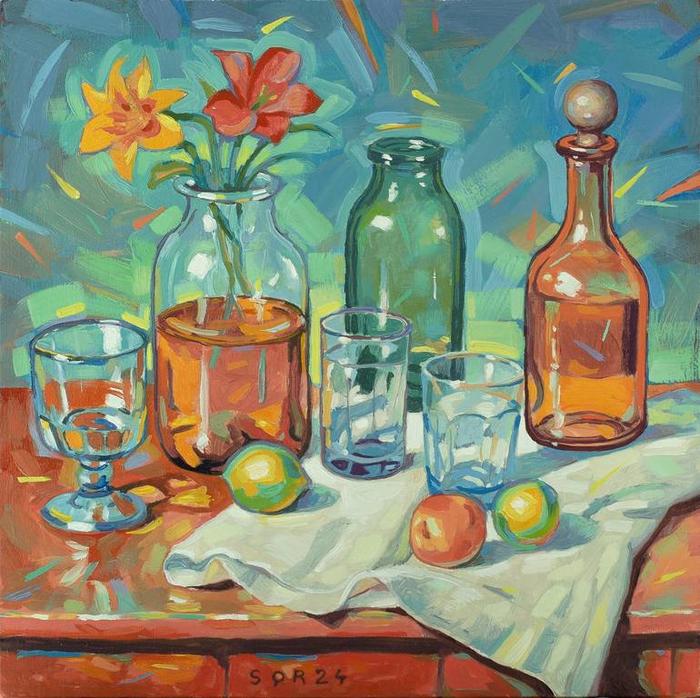 Original Figurative Still Life Paintings by Juan Siquier
