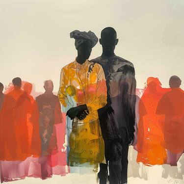 Original Abstract Expressionism People Digital by Marquest Cathcart