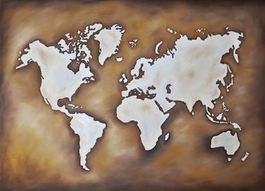 The world map thumb