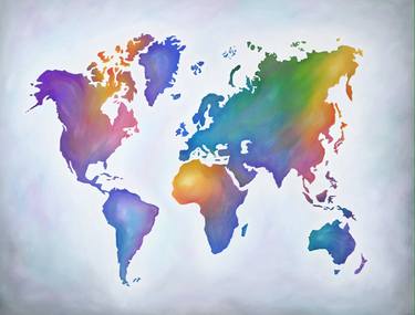 The rainbow world map thumb