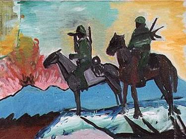 Original Expressionism Horse Paintings by Hans Heiner Buhr