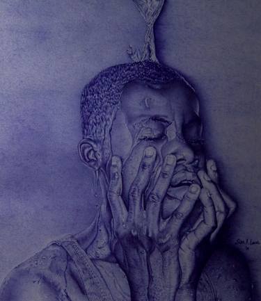 Original Fine Art Portrait Drawings by SOA Adewale