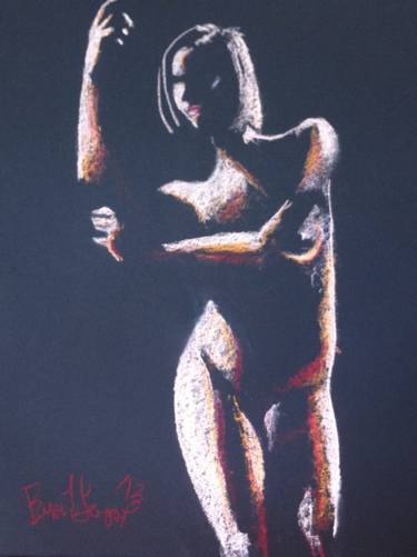 Original Nude Drawing by Benoit Leroux