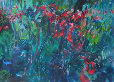 Original Abstract Floral Paintings by Violetta Vollrath