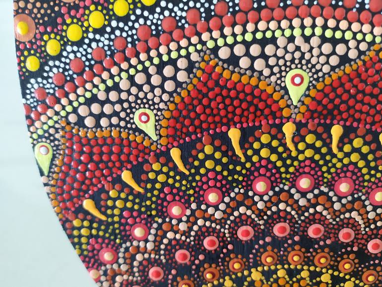 Original Abstract Expressionism Abstract Painting by Dreams Made Of Dots Pointillism Mandalas And Dotted Art