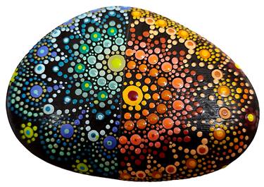 Pointillism Mom Rock Painting Design - Rock Painting 101