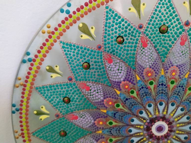 Original Conceptual Abstract Painting by Dreams Made Of Dots Pointillism Mandalas And Dotted Art