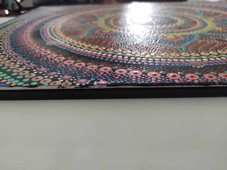 Original Abstract Expressionism Abstract Painting by Dreams Made Of Dots Pointillism Mandalas And Dotted Art