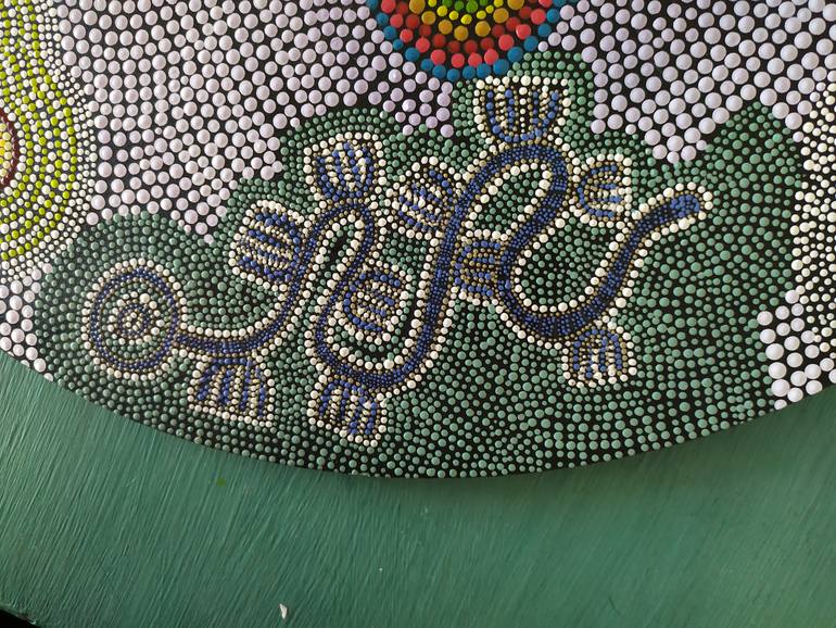 Original Abstract Expressionism Abstract Painting by Dreams Made Of Dots Pointillism Mandalas And Dotted Art