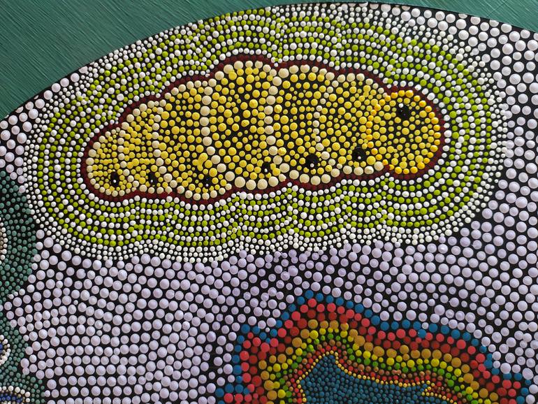 Original Abstract Expressionism Abstract Painting by Dreams Made Of Dots Pointillism Mandalas And Dotted Art
