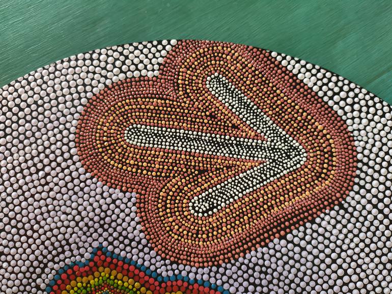 Original Abstract Expressionism Abstract Painting by Dreams Made Of Dots Pointillism Mandalas And Dotted Art