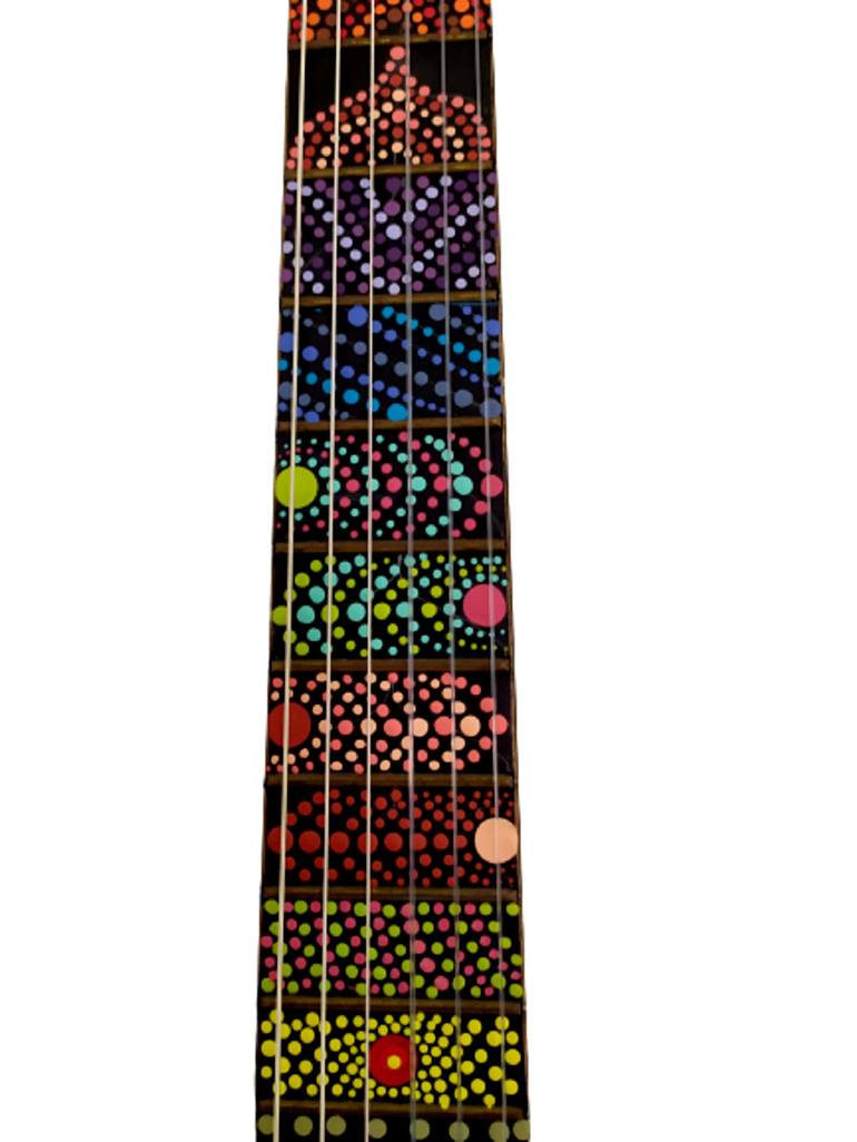 Original Art Deco Abstract Painting by Dreams Made Of Dots Pointillism Mandalas And Dotted Art