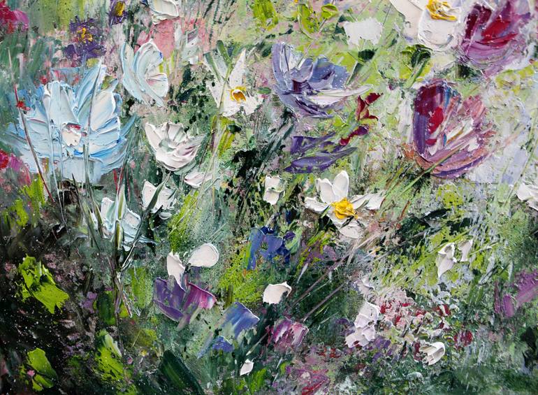 Original Abstract Floral Painting by Katerina Yakovleva