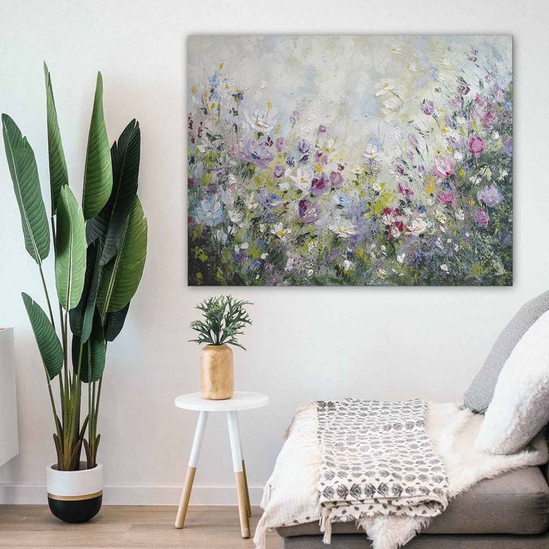 Original Abstract Floral Painting by Katerina Yakovleva