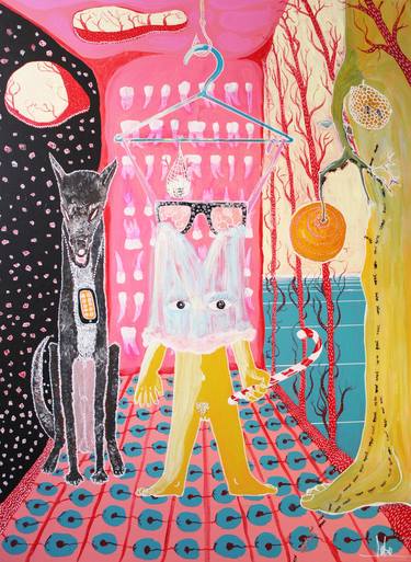 Original Conceptual Children Painting by Vicente Castillo Guillen