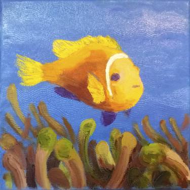 Nemo's smile. The original artwork painted underwater. thumb