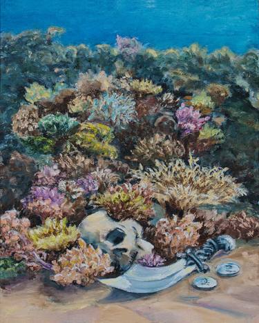 Print of Expressionism Mortality Paintings by Olga Belka UNDERWATER Artist