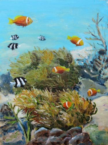 Print of Animal Paintings by Olga Belka UNDERWATER Artist