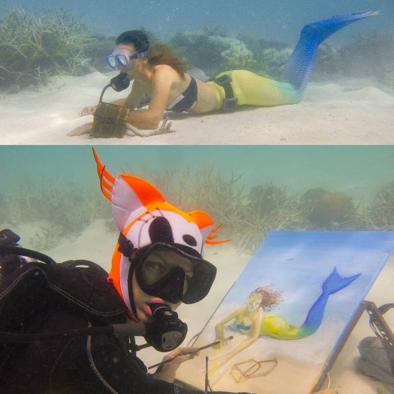 Original Figurative Other Painting by Olga Belka Underwater Artist