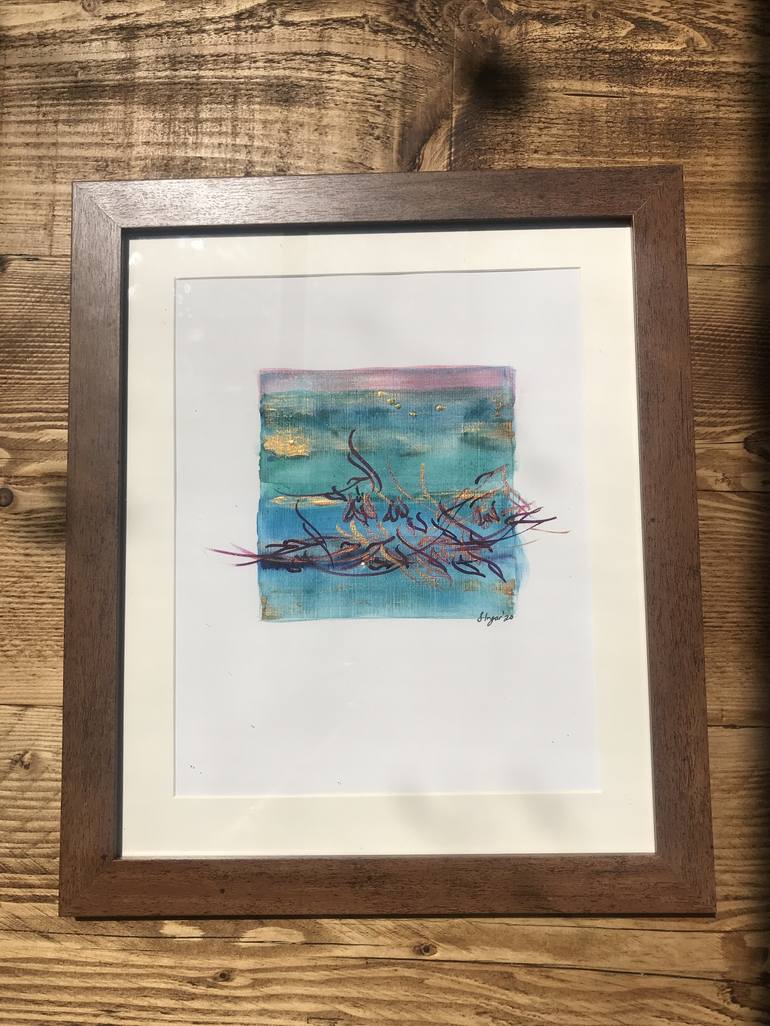 Original Abstract Calligraphy Painting by Shazeaa Ingar