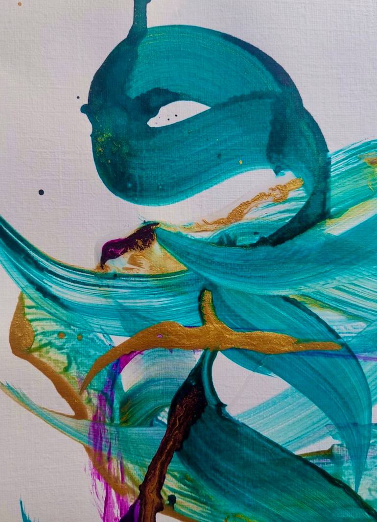 Original Abstract Calligraphy Painting by Shazeaa Ingar