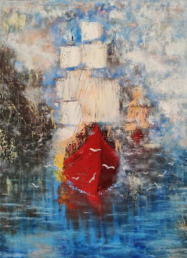 Print of Boat Paintings by Aleksi Kazubski