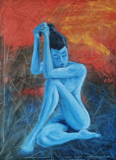 Original Abstract Nude Paintings by Aleksi Kazubski