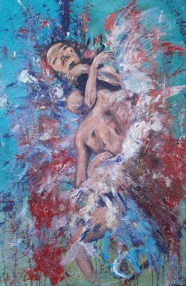 Original Abstract Erotic Paintings by Aleksi Kazubski