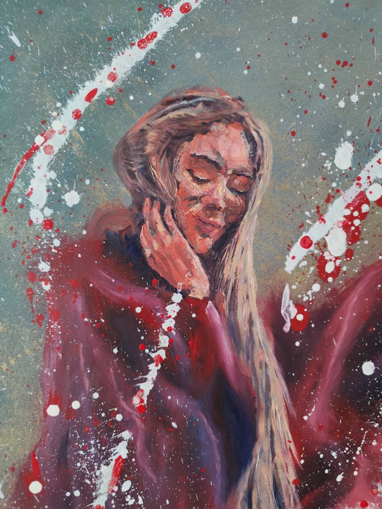 Original Abstract Women Painting by Aleksi Kazubski