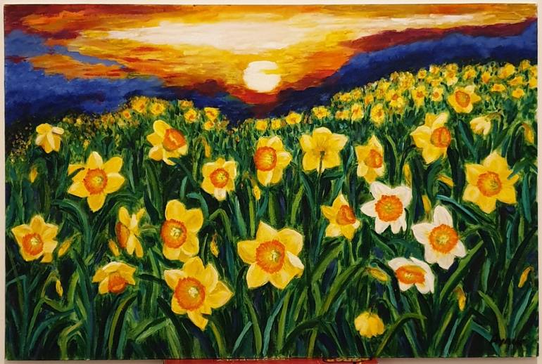 daffodil painting