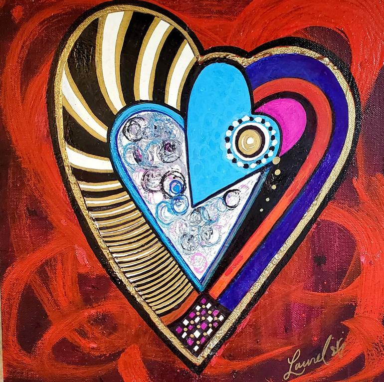 Open Heart III Painting by Laurel Rosenberg | Saatchi Art