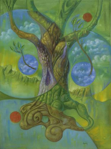 Original Surrealism Tree Paintings by Vagner Vargas