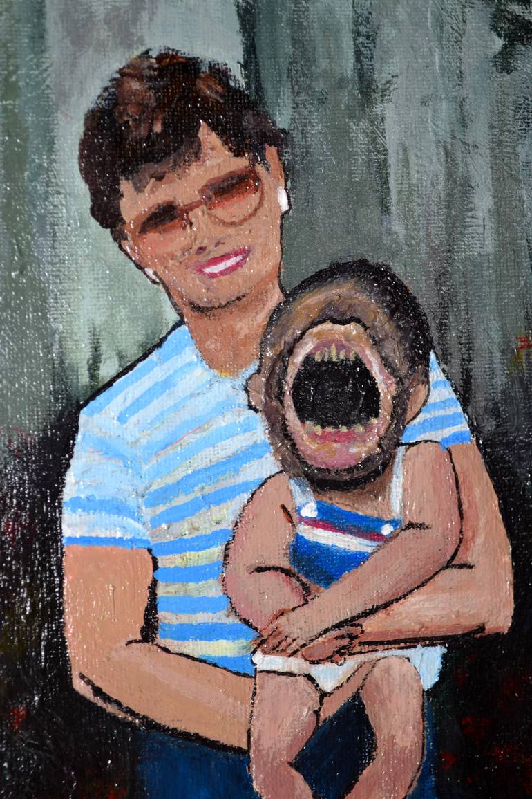 Original Surrealism People Painting by Christian Baloga