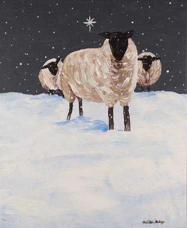 Sheep Below the Star of Bethlehem thumb