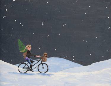 Original Bicycle Paintings by Christian Baloga