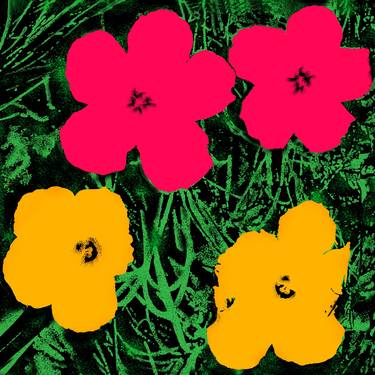 Print of Pop Art Floral Digital by POP ART WORLD