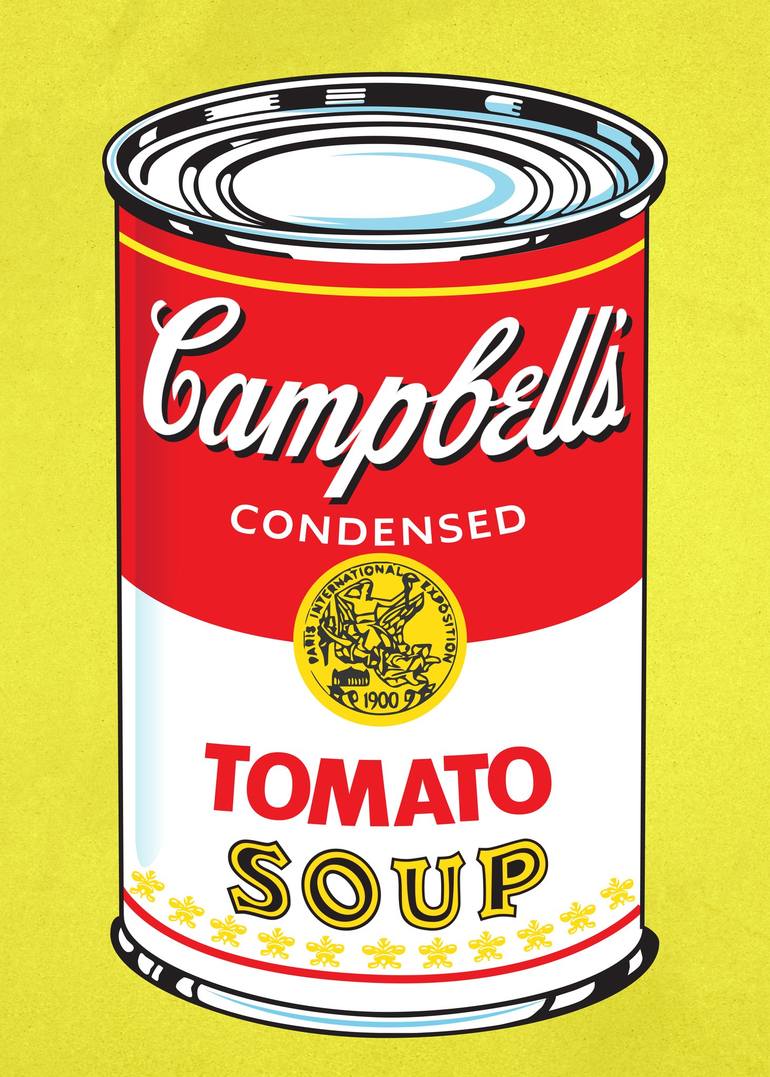 CAMPBELLS SOUP RED Mixed Media by POP ART WORLD Saatchi Art