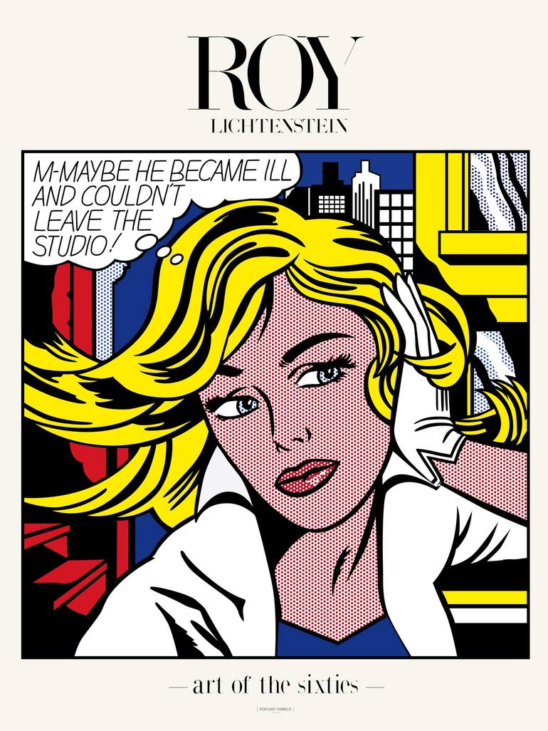 Retro Pop Art Poster Prints Retro Warhol Lichtenstein Style