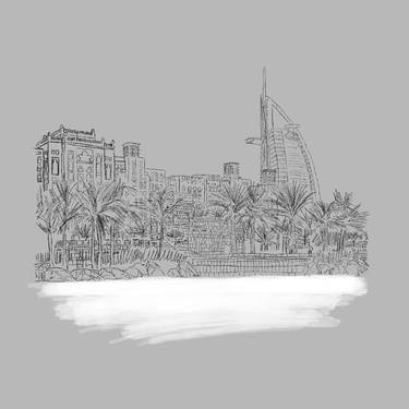 Original Modern Architecture Printmaking by Maisoon Al Saleh